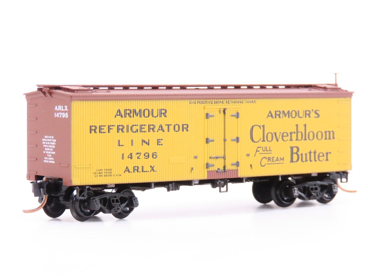 N Scale Micro-Trains MTL 58550 Armour&#39;s Cloverbloom Butter 36&#39; Reefer #14796