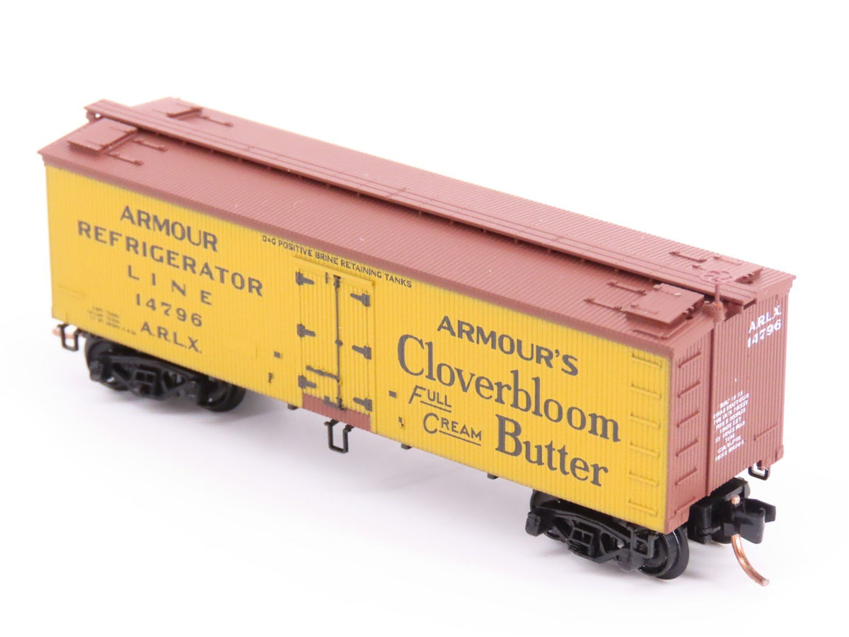 N Scale Micro-Trains MTL 58550 Armour&#39;s Cloverbloom Butter 36&#39; Reefer #14796