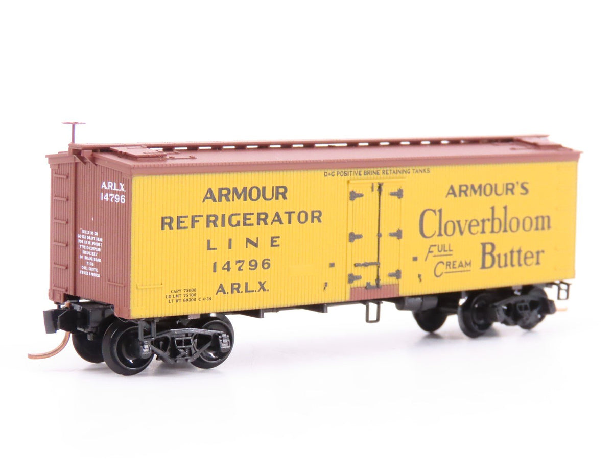 N Scale Micro-Trains MTL 58550 Armour&#39;s Cloverbloom Butter 36&#39; Reefer #14796