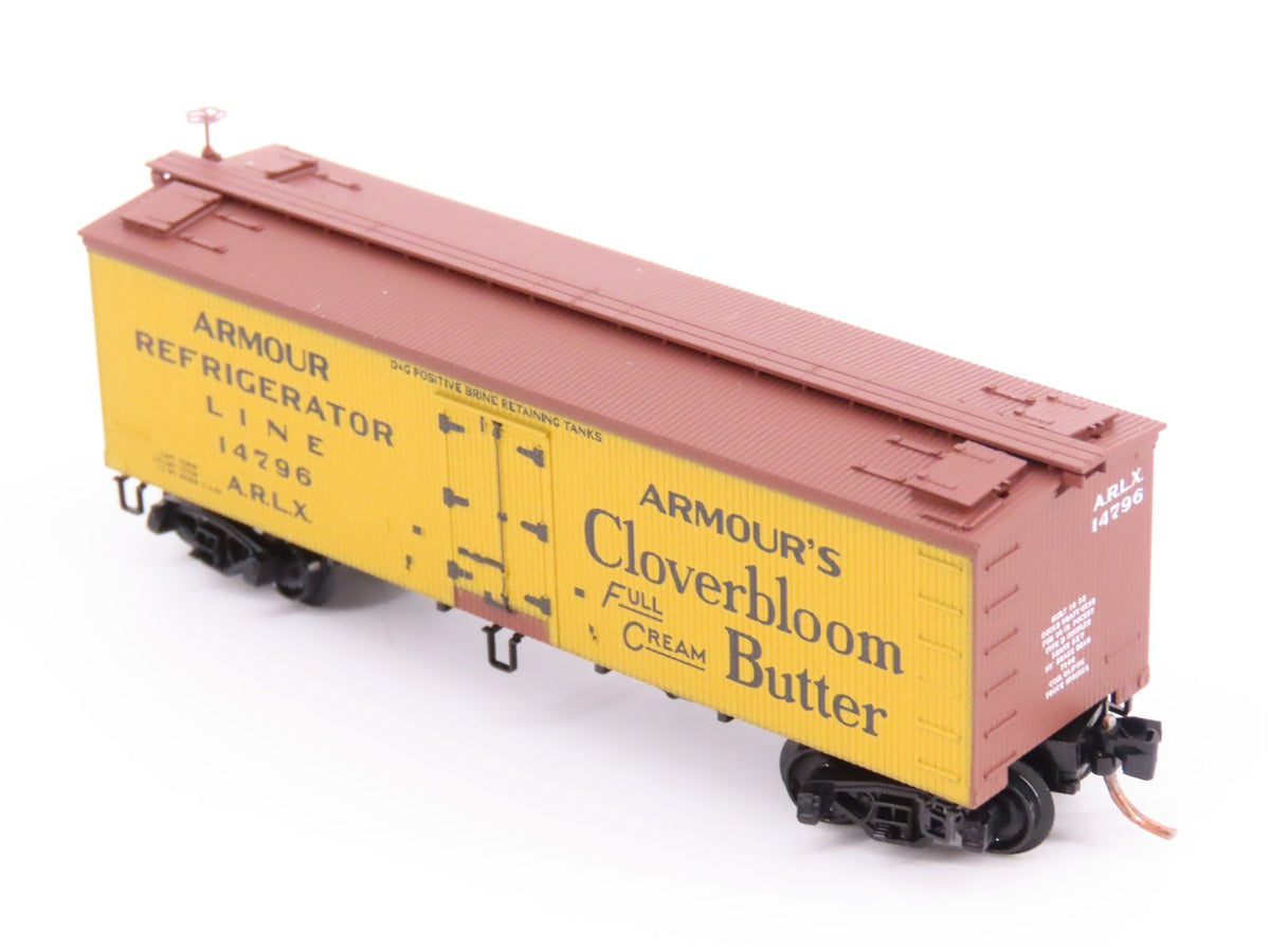 N Scale Micro-Trains MTL 58550 Armour&#39;s Cloverbloom Butter 36&#39; Reefer #14796