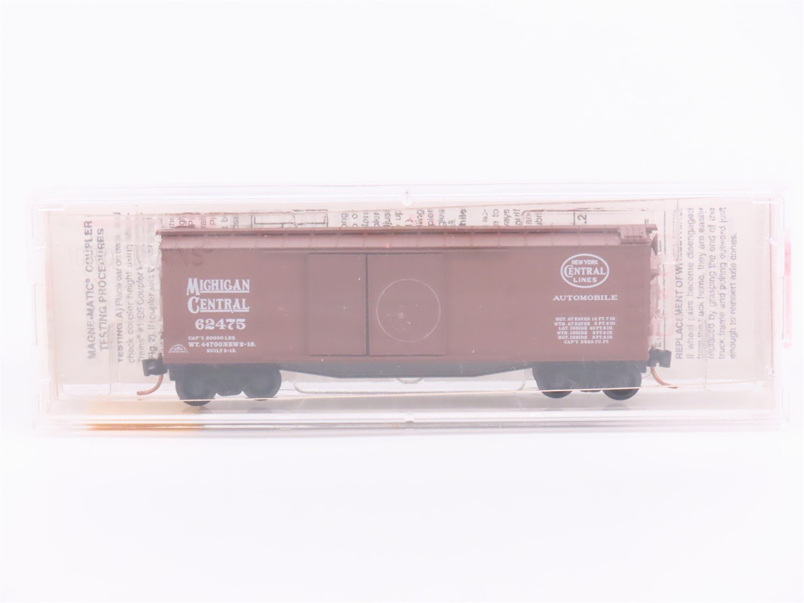 N Scale Micro-Trains MTL 43060 NYC MCRR Michigan Central 40' Box Car #62475