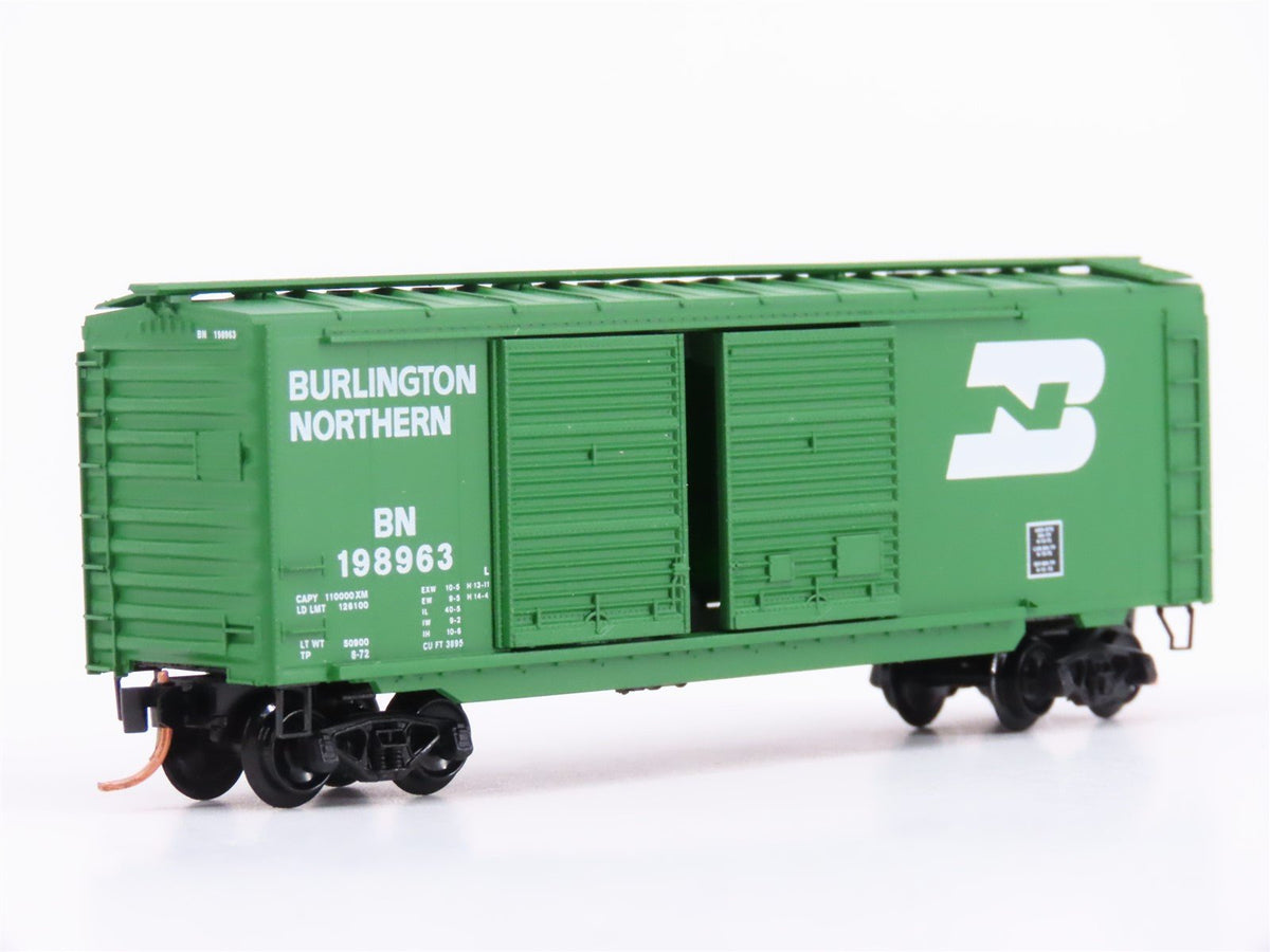 N Scale Micro-Trains MTL 23080 BN Burlington Northern 40&#39; Box Car #198963