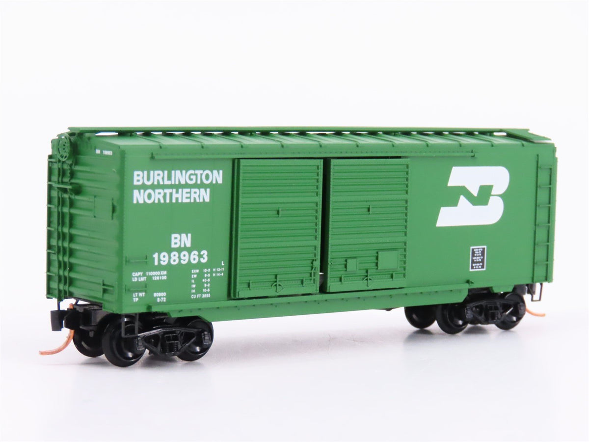 N Scale Micro-Trains MTL 23080 BN Burlington Northern 40&#39; Box Car #198963