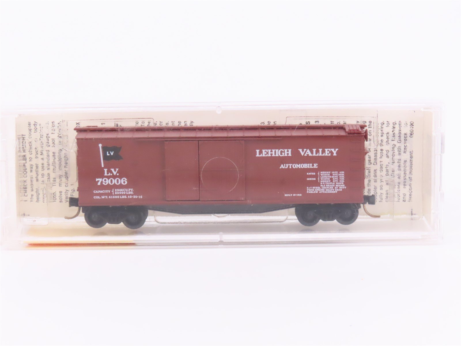 N Scale Kadee Micro-Trains MTL 43050 LV Lehigh Valley 40' Box Car #79006