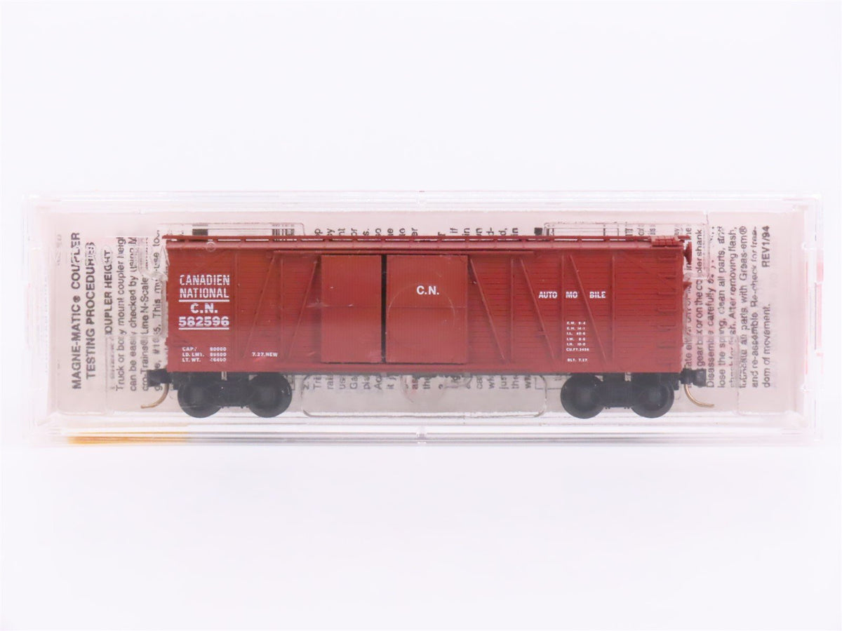 N Scale Micro-Trains MTL 29070 CN Canadian National 40&#39; Auto Box Car #582596