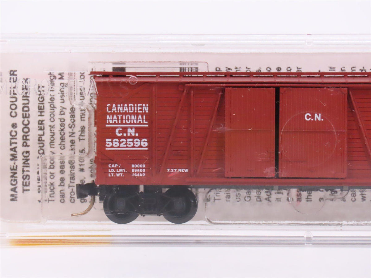 N Scale Micro-Trains MTL 29070 CN Canadian National 40&#39; Auto Box Car #582596