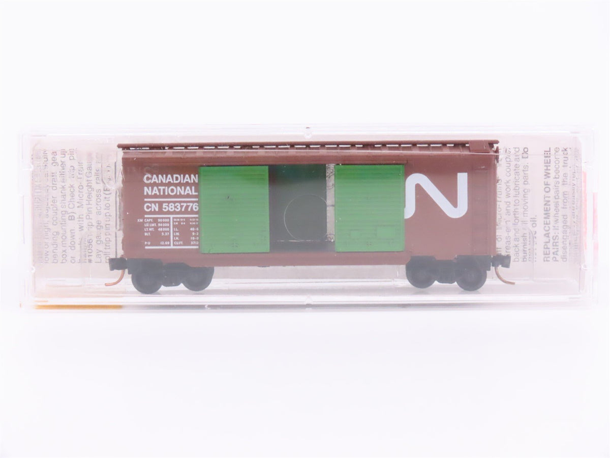 N Scale Micro-Trains MTL 23070 CN Canadian National Railroad 40&#39; Box Car #583776