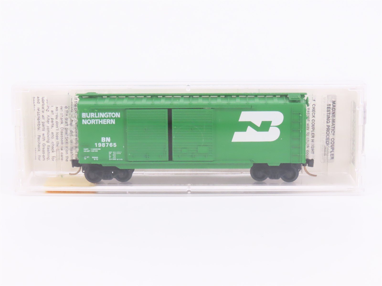 N Scale Micro-Trains MTL 23080 BN Burlington Northern 40' Box Car #198765