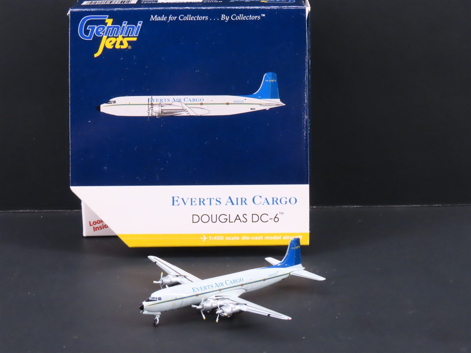 1:400 Gemini Jets GJVTS1151 Die-Cast Everts Air Douglas DC6 Airliner N100CE