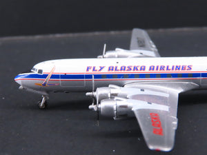 1:400 Scale Gemini Jets GJASA974 Die-Cast Fly Alaska Airlines Douglas DC6 N11817