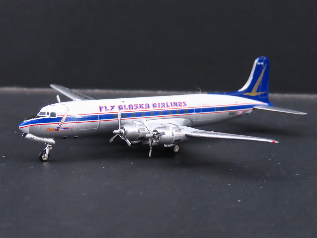 1:400 Scale Gemini Jets GJASA974 Die-Cast Fly Alaska Airlines Douglas DC6 N11817