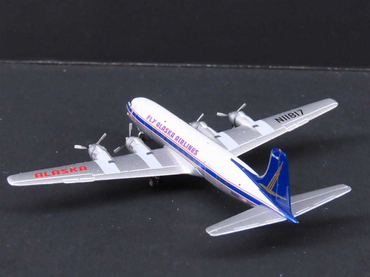 1:400 Scale Gemini Jets GJASA974 Die-Cast Fly Alaska Airlines Douglas DC6 N11817