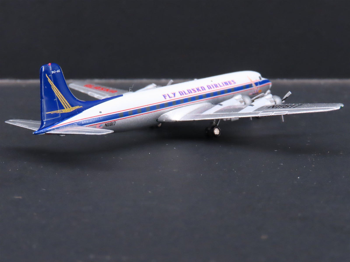 1:400 Scale Gemini Jets GJASA974 Die-Cast Fly Alaska Airlines Douglas DC6 N11817