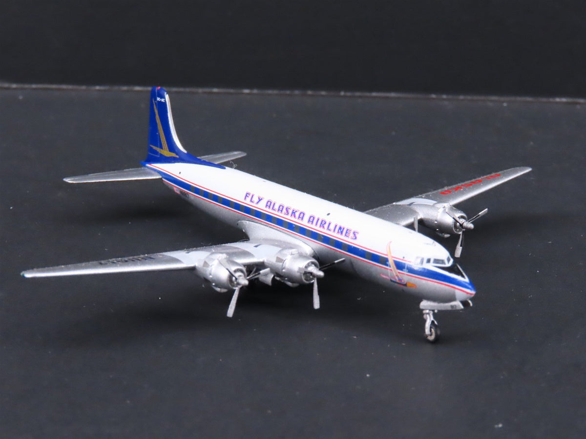 1:400 Scale Gemini Jets GJASA974 Die-Cast Fly Alaska Airlines Douglas DC6 N11817