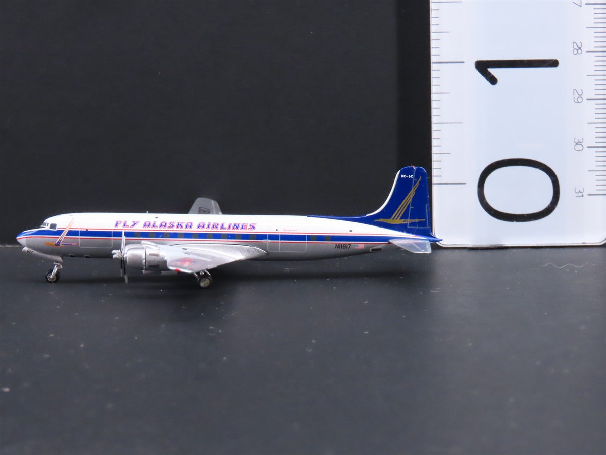 1:400 Scale Gemini Jets GJASA974 Die-Cast Fly Alaska Airlines Douglas DC6 N11817