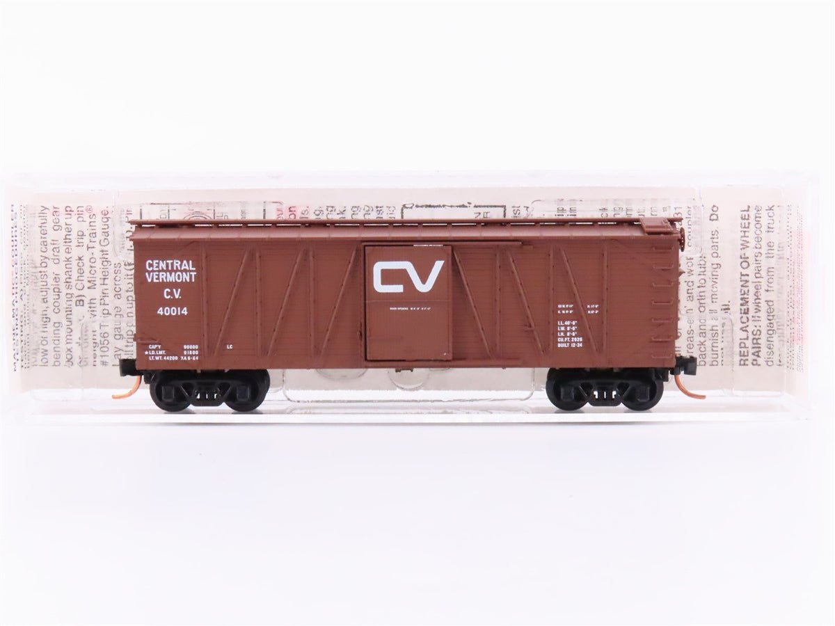 N Scale Micro-Trains MTL 28160 CV Central Vermont 40&#39; Single Door Box Car #40014