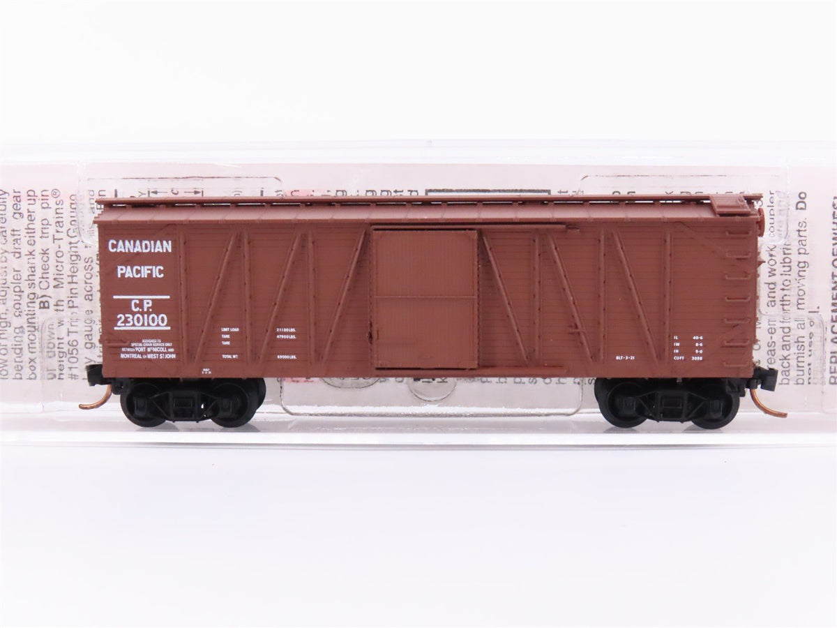 N Micro-Trains MTL 28120 CP Canadian Pacific 40&#39; Single Door Box Car #230100