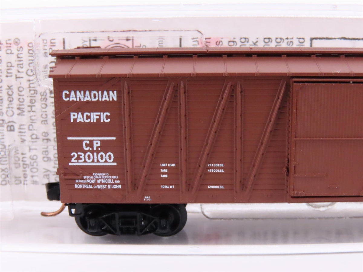 N Micro-Trains MTL 28120 CP Canadian Pacific 40&#39; Single Door Box Car #230100