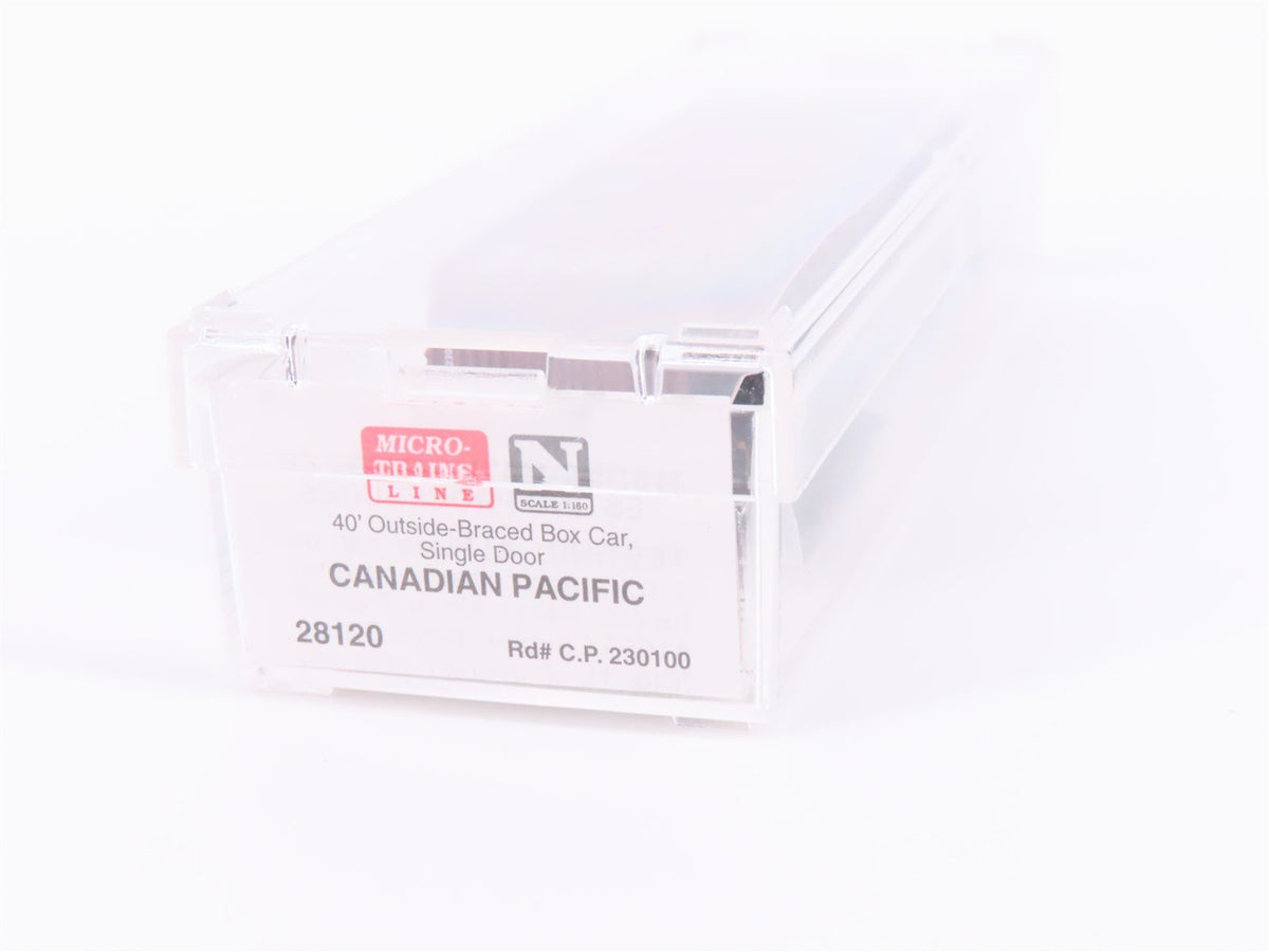 N Micro-Trains MTL 28120 CP Canadian Pacific 40&#39; Single Door Box Car #230100