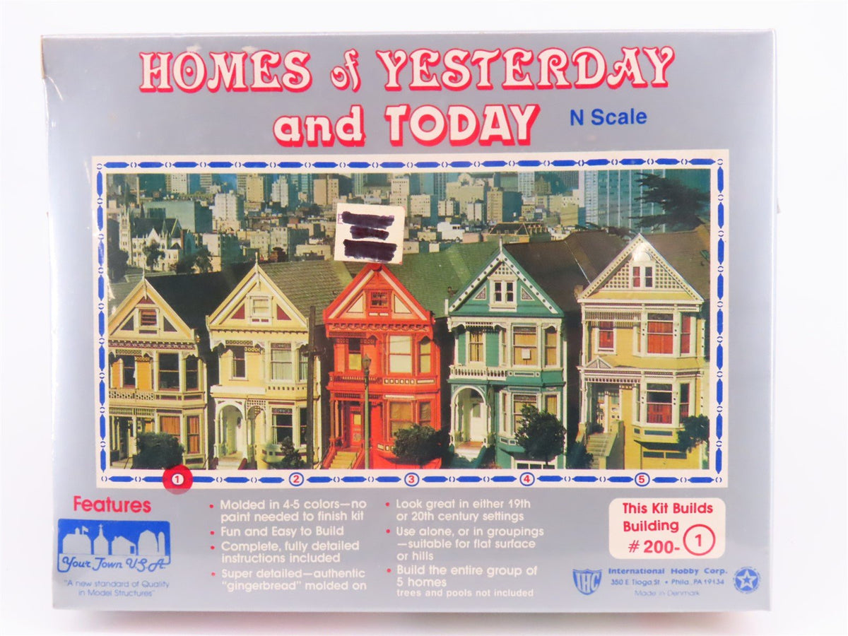 N Scale IHC Kits 200-(1-5) Homes of Yesterday &amp; Today 5 Townhouse Set - Sealed