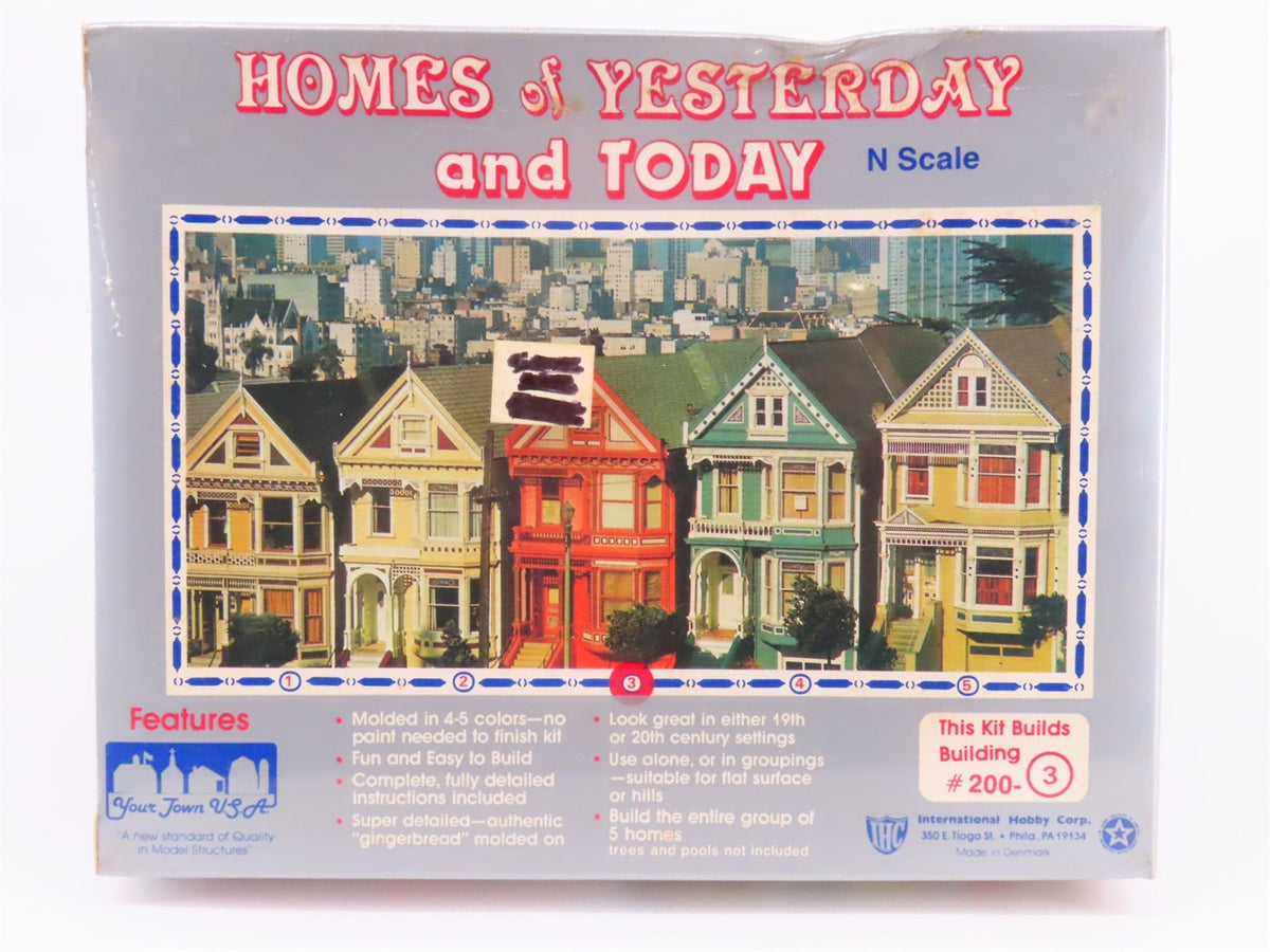 N Scale IHC Kits 200-(1-5) Homes of Yesterday &amp; Today 5 Townhouse Set - Sealed