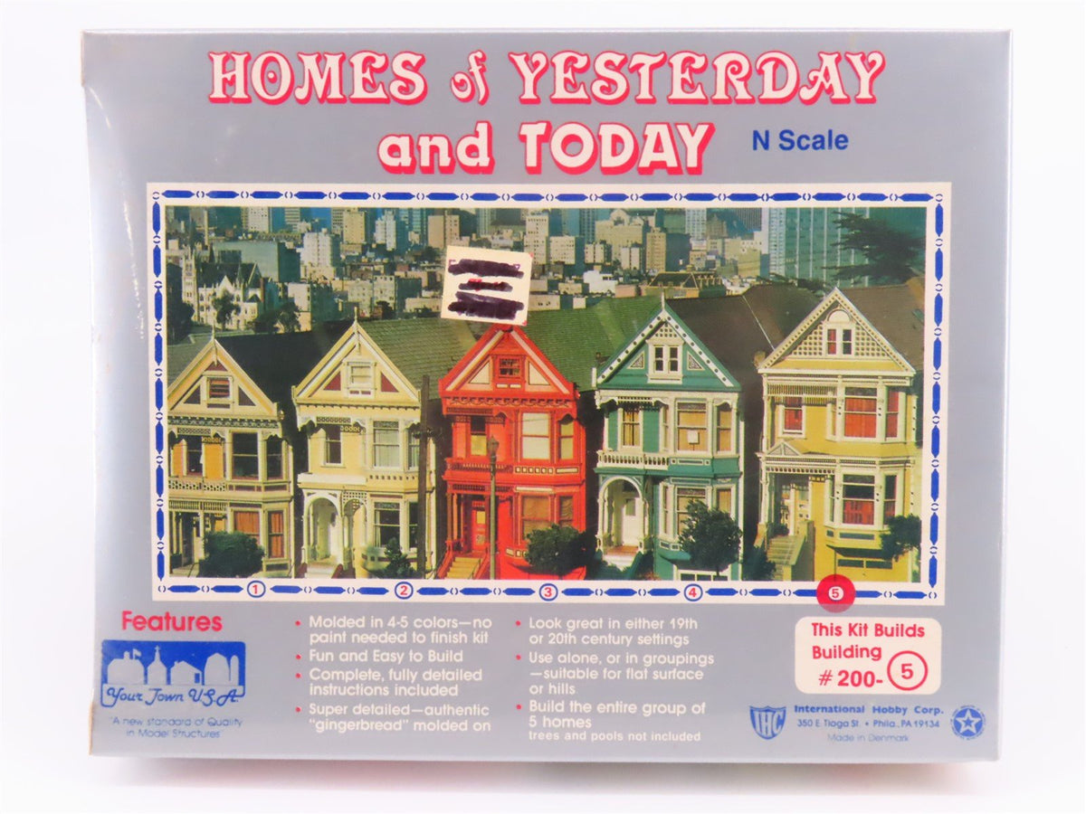 N Scale IHC Kits 200-(1-5) Homes of Yesterday &amp; Today 5 Townhouse Set - Sealed