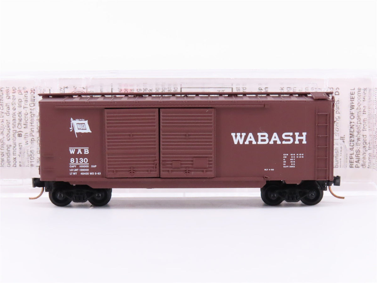 N Scale Micro-Trains MTL 23130 WAB Wabash 40&#39; Double Doors Box Car #8130