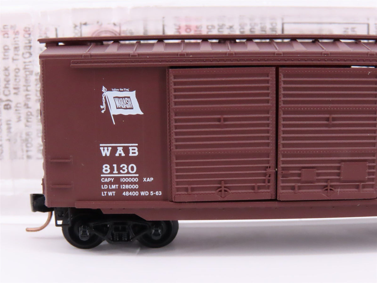 N Scale Micro-Trains MTL 23130 WAB Wabash 40&#39; Double Doors Box Car #8130