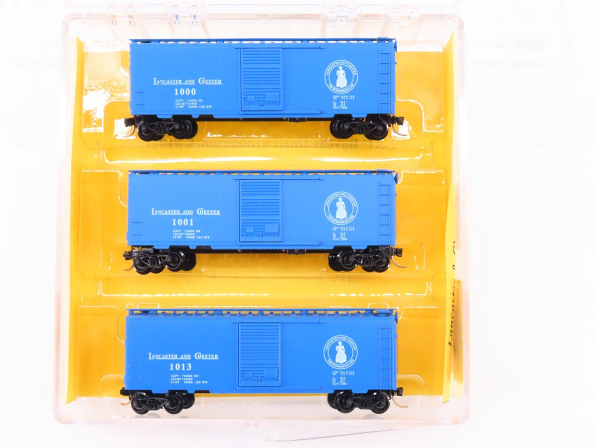 N Scale MTL Al&#39;s Kustom Train Kars L&amp;C Spring Maid Line 40&#39; Box Car 3-Pack