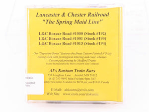 N Scale MTL Al's Kustom Train Kars L&C Spring Maid Line 40' Box Car 3-Pack