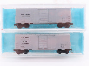 N Scale MTL The Freight Yard Premiere Editions USN US Navy Box Car 2-Pack Sealed