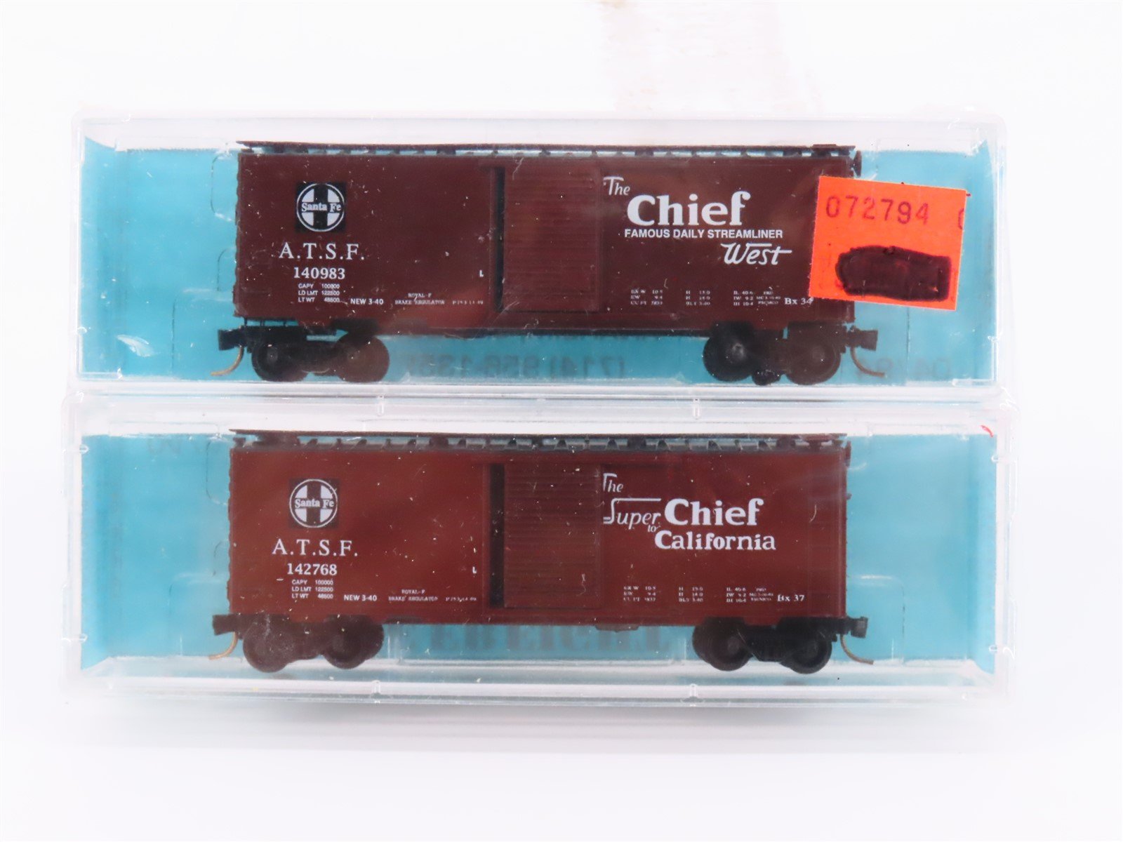 N MTL The Freight Yard Premiere Editions ATSF Santa Fe Box Car 2-Pack Sealed