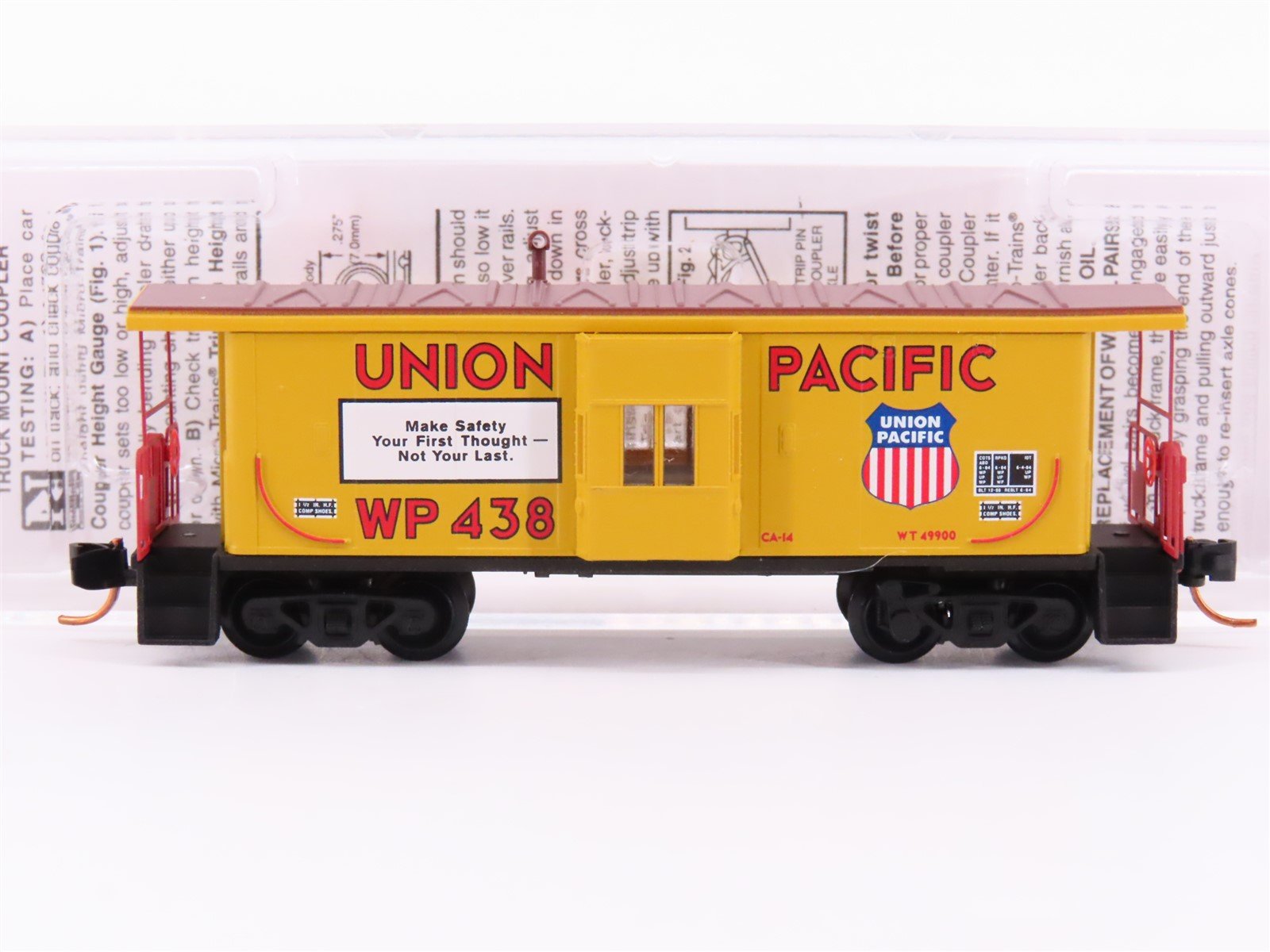 N Scale Micro-Trains MTL 13000060 UP WP Union Pacific Bay Window Caboose #438