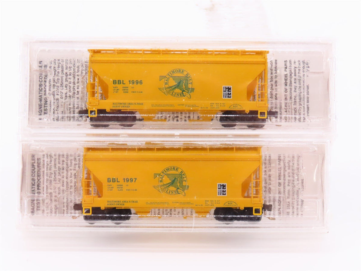 N Micro-Trains MTL Special Run BBL Baltimore Belt 2-Bay Hopper 2-Pack Sealed