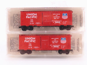 N Scale Micro-Trains MTL TexNrails TNR UP Union Pacific Box Car 2-Pack Sealed