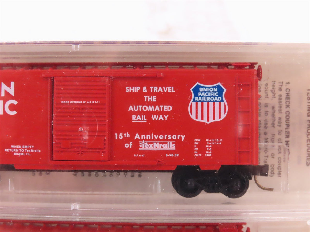 N Scale Micro-Trains MTL TexNrails TNR UP Union Pacific Box Car 2-Pack Sealed