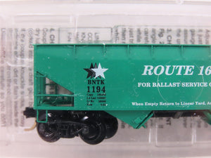 N Scale Micro-Trains MTL 55000-12 BNTK Route 160 MOW 2-Bay Hopper 2-Pack Sealed