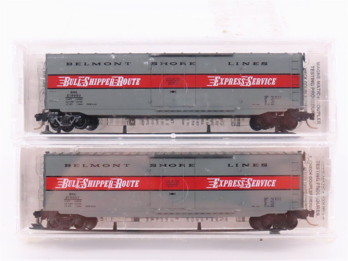 N Micro-Trains MTL Special Run BSL Bull Shipper Route Box Car 2-Pack Sealed