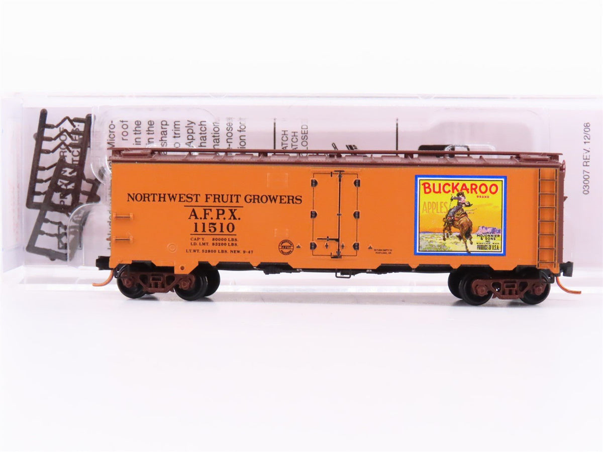 N Scale Micro-Trains MTL NSC 10-30 #15 AFPX Buckaroo Apples Reefer #11510