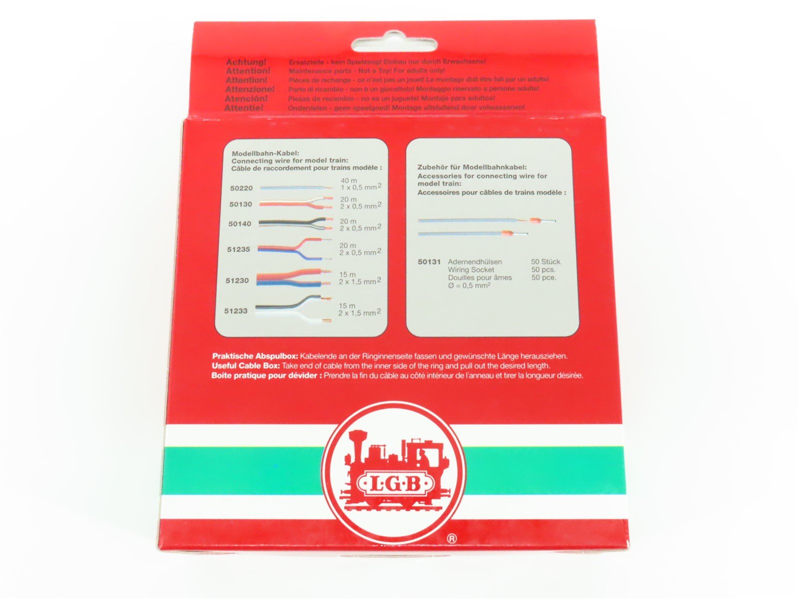 LGB 50220 1 Wire Cable Gray 15 Meter Wire