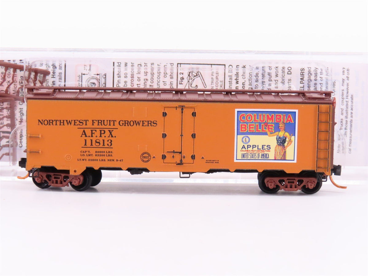 N Scale Micro-Trains MTL NSE 13-88 #18 AFPX Columbia Belle Apples Reefer #11813