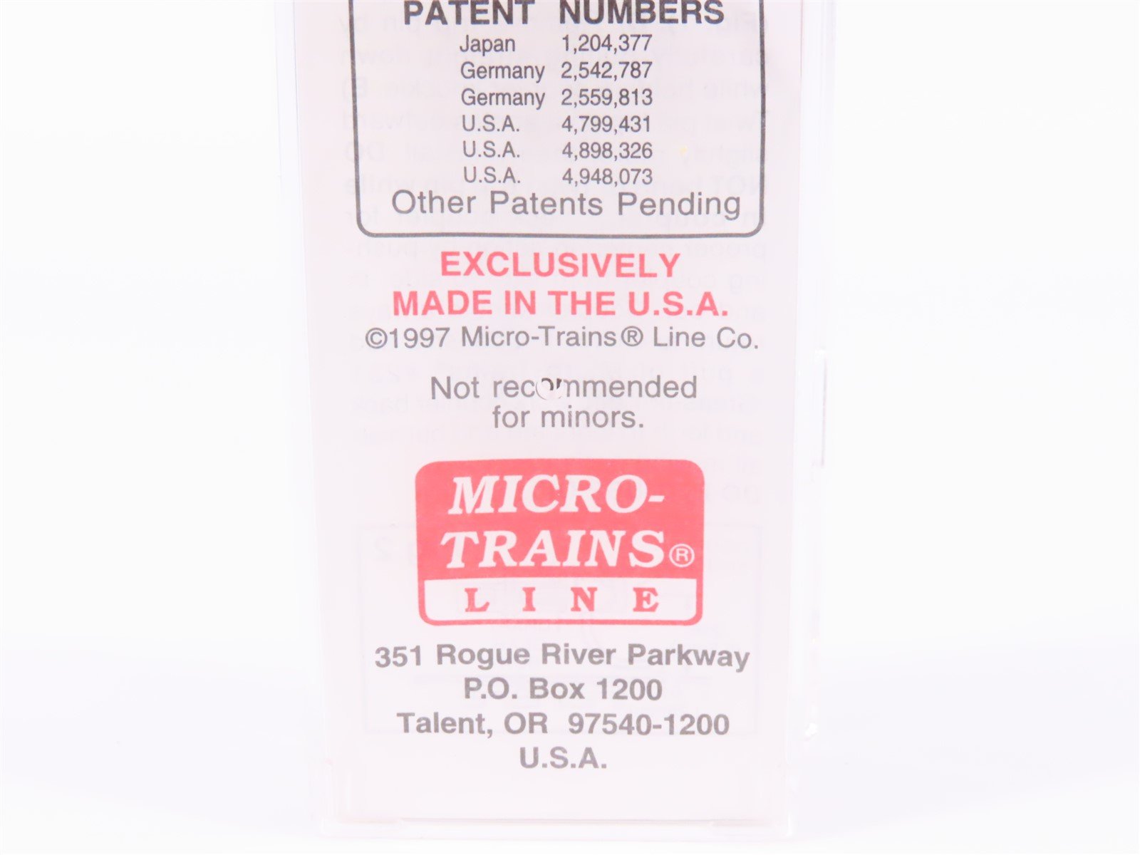 N Scale Micro-Trains MTL 102020 UP Union Pacific Railroad 60' Box Car #960856