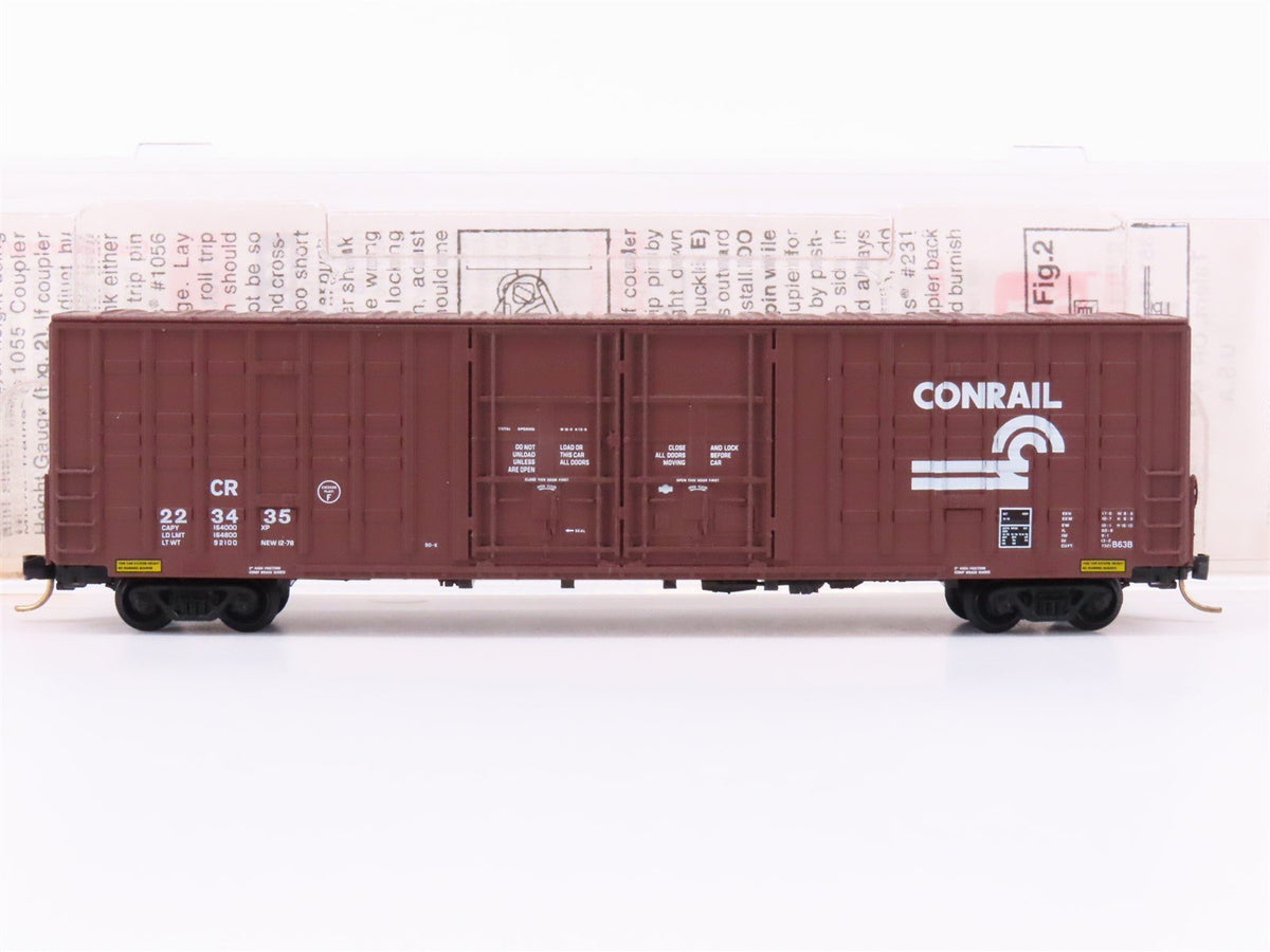 N Scale Micro-Trains MTL 103020 CR Conrail 60&#39; Double Plug Doors Box Car #223435