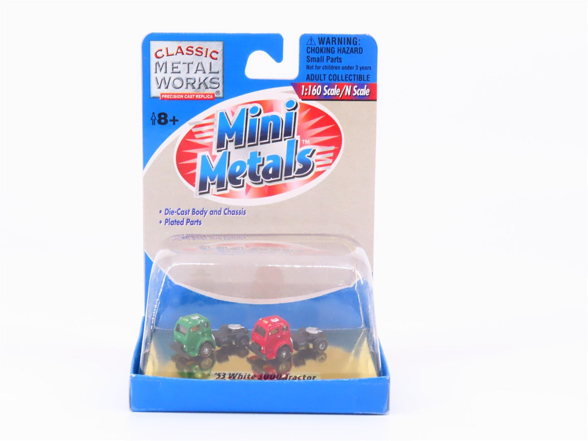 N Scale CMW Mini Metals 50205 53&#39; White 300 Tractor 2-Pack