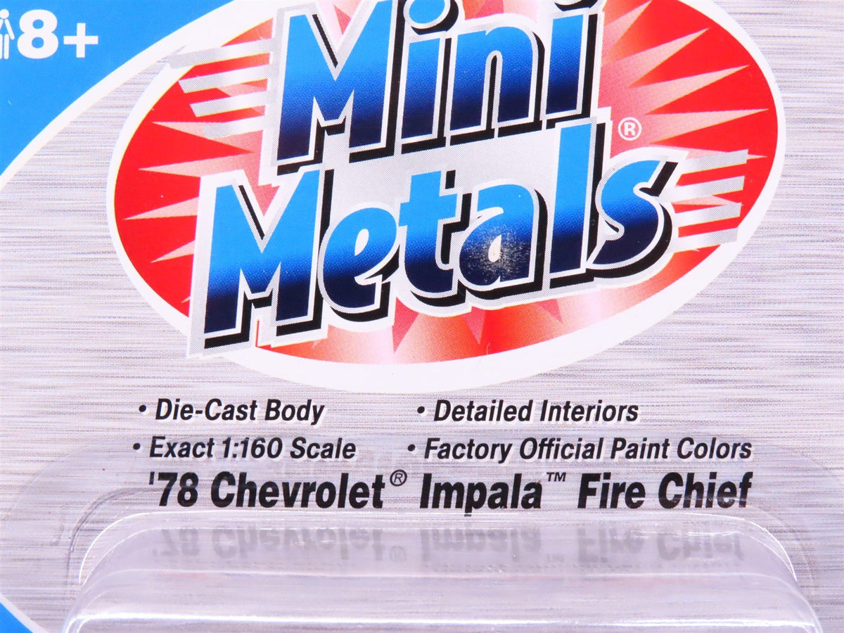 N Scale CMW Mini Metals 50247 78&#39; Chevy Impala Fire Chief Car 2-Pack