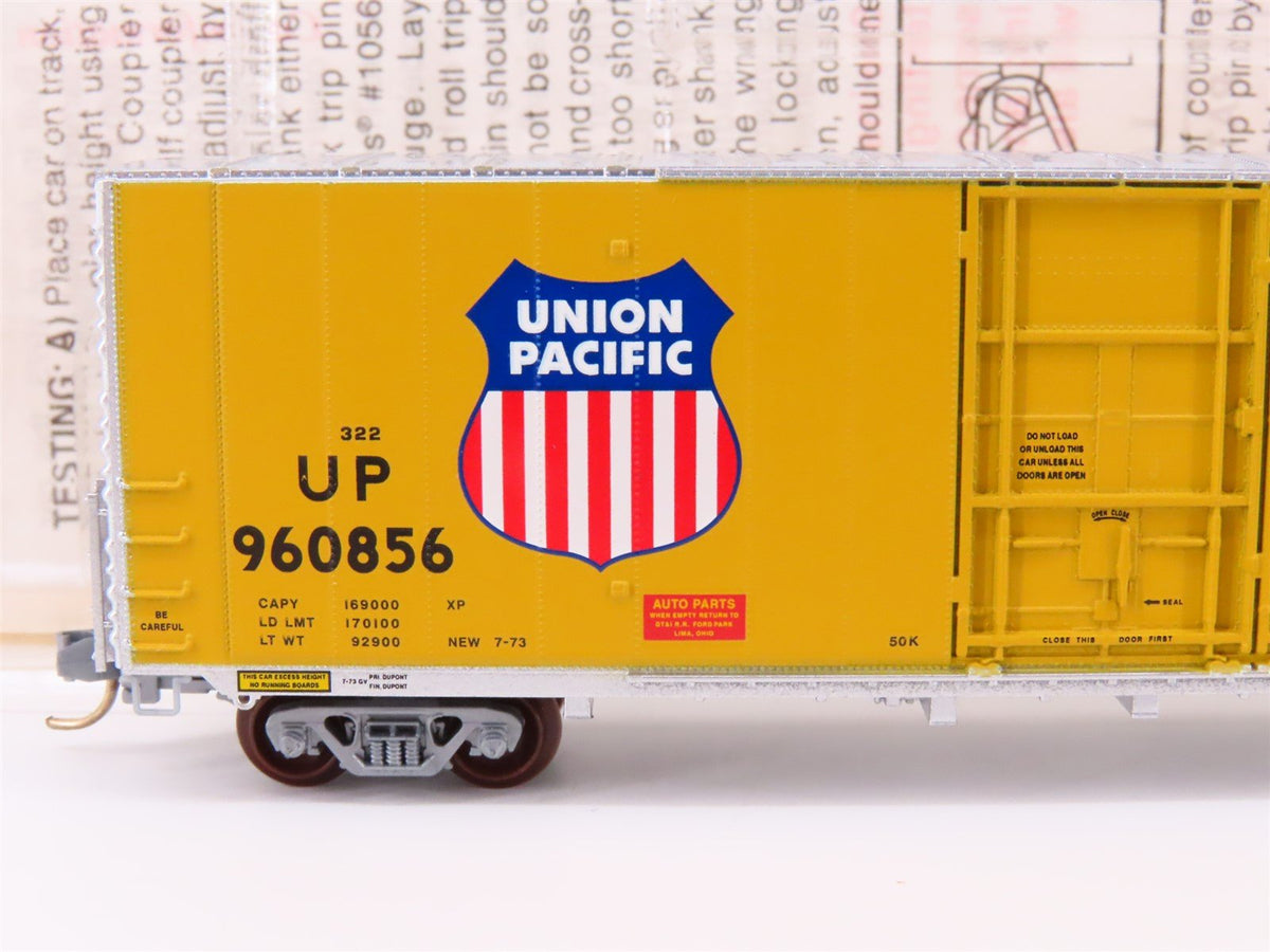 N Micro-Trains MTL 102020 UP Union Pacific 60&#39; Double Plug Doors Box Car #960856