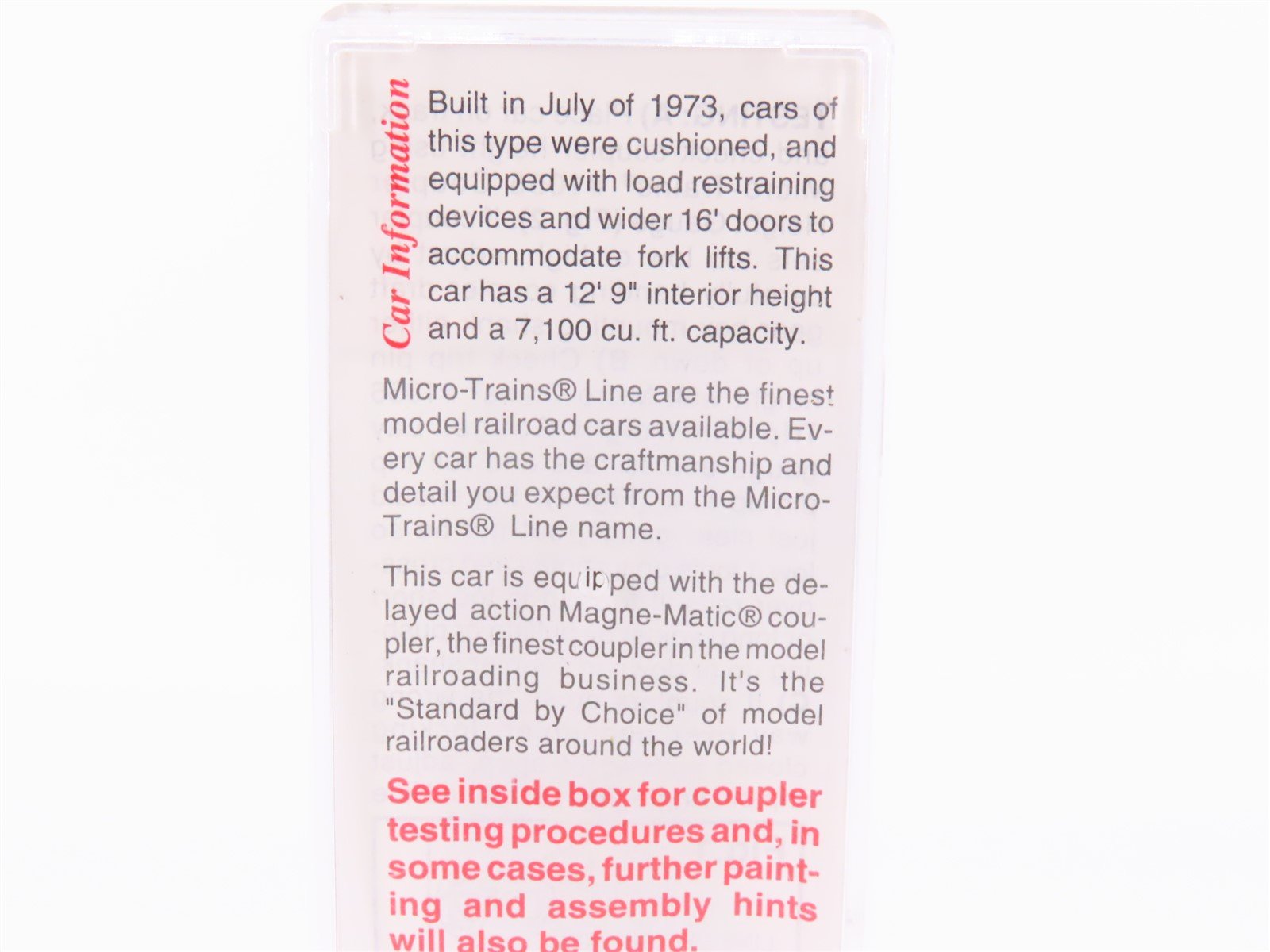 N Scale Micro-Trains MTL 102010 DTI Detroit Toledo & Ironton 60' Box Car #25915