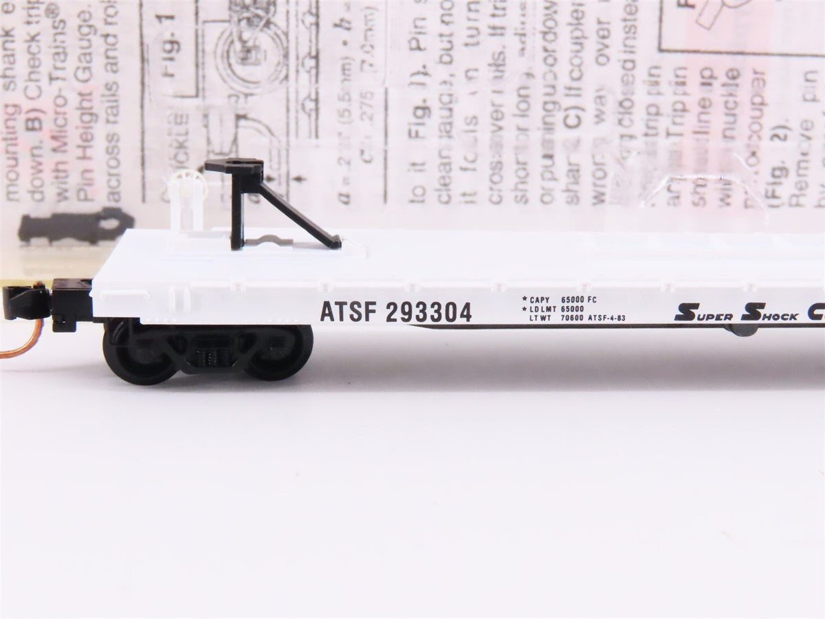 N Scale Kadee Micro-Trains MTL 64010 ATSF Santa Fe 57&#39; 6&quot; TOFC Flat Car #293304