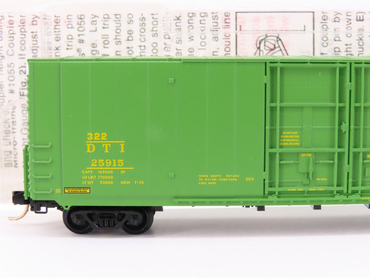 N Scale Micro-Trains MTL 102010 DTI Detroit Toledo &amp; Ironton 60&#39; Box Car #25915