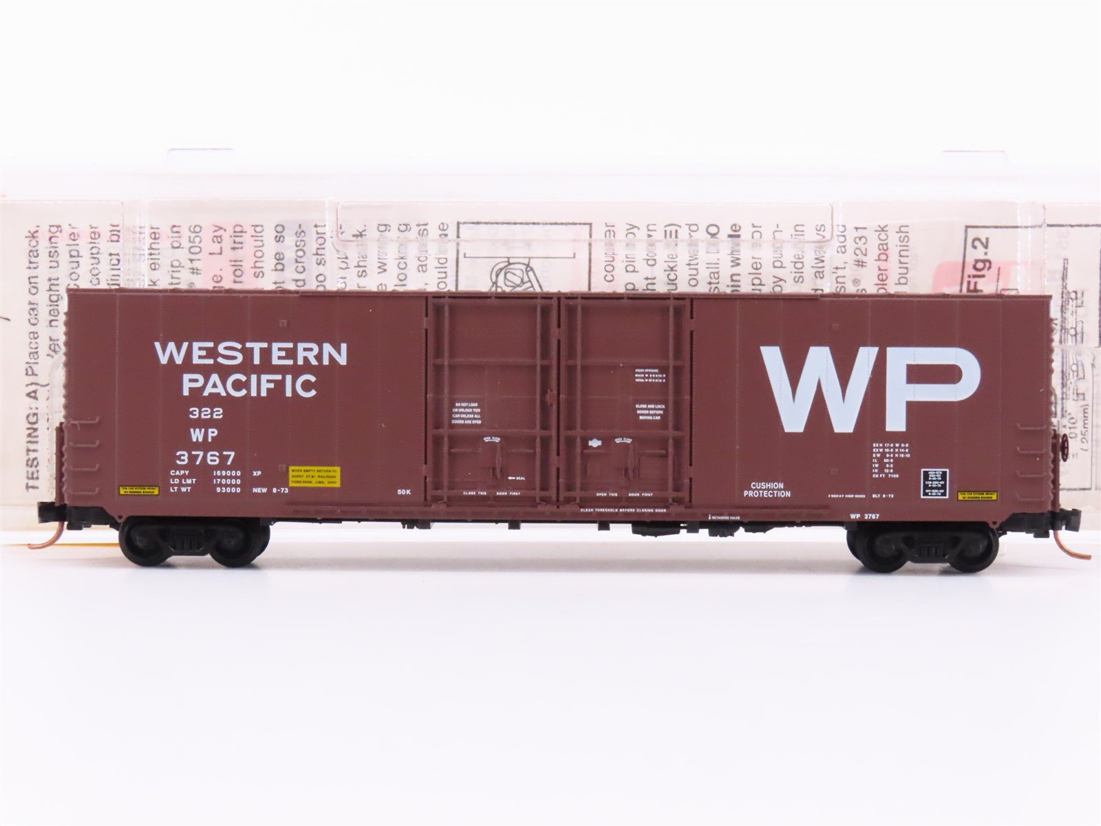 N Micro-Trains MTL 102050 WP Western Pacific 60' Double Plug Doors Box Car #3767